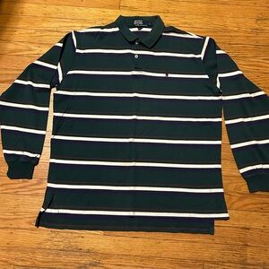Polo Ralph Lauren Vintage Rugby Size Large 90’s Striped